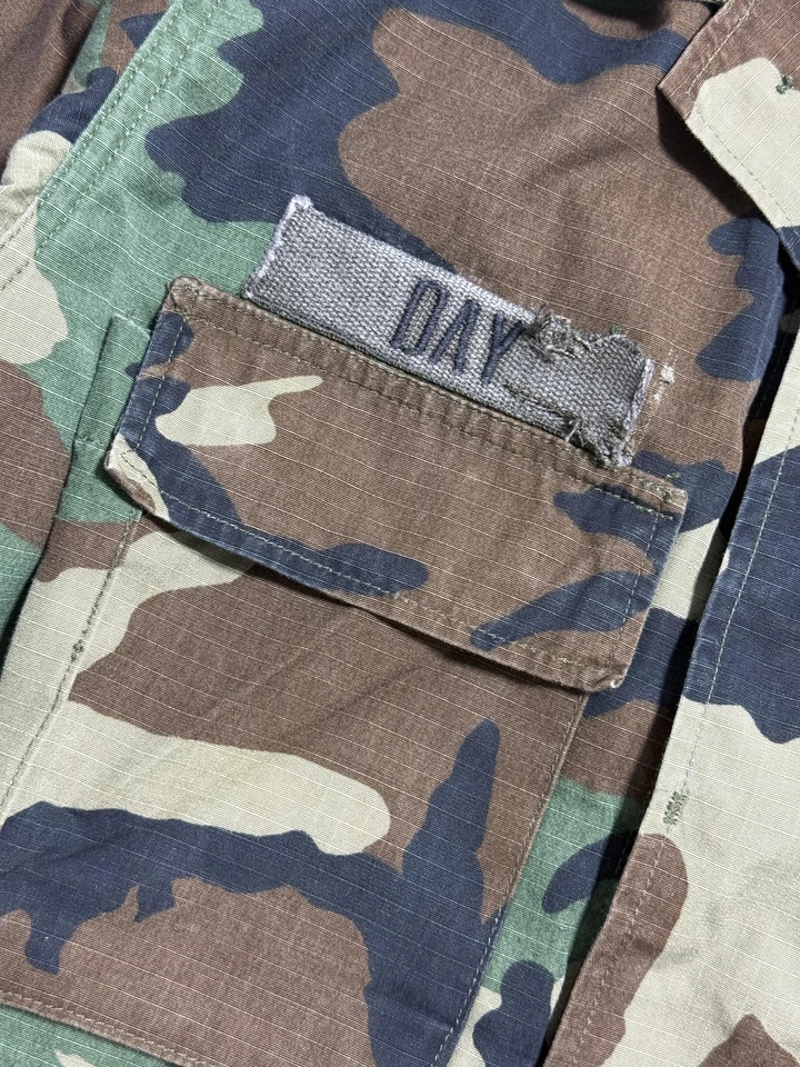 Vintage U.S. Army BDU Jacket Combat Mens Small Regular Woodland Camo Ripstop 90s - Image 3 of 4