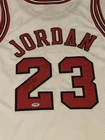 Michael Jordan Chicago Bulls #23 Signed Jersey NBA Finals Patch PSA/DNA LOA
