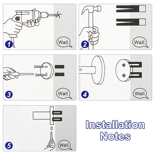5 Pcs Bathroom Hardware Accessories Set Stainless Steel Towel Bar Set Silver - Picture 6 of 6