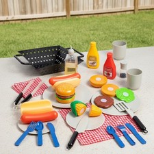 Realistic 27-Piece Kids BBQ Grill Playset - Perfect for Imaginative Cooking Play