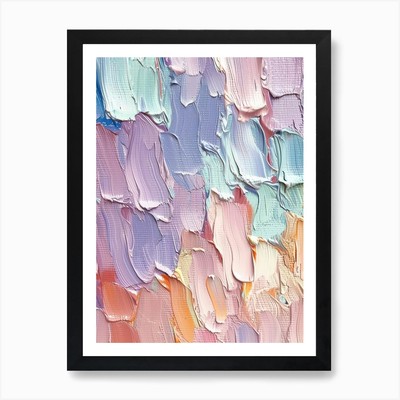 Pastels Impasto Pinselstriche 13 Ar gerahmt Wandbild Poster Leinwanddruck Bild