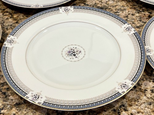 VTG 5 Pc Mikasa Grande Ivory 12 Chop Plate 10-7/8 Floral Porcelain Dinner Plates - Picture 19 of 23