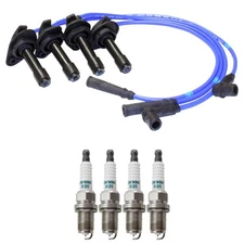 NGK Wire Set & Denso 4 Iridium Power Spark Plugs Kit for Legacy 2.5L H4 NA B11