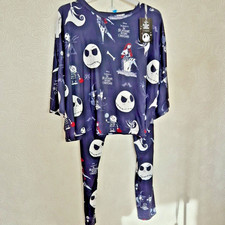 Pyjama Set Nightmare Before Christmas Skellington Jack  Size XL  Ladies Disney 