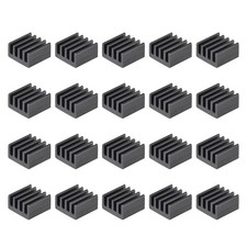 9x9x5 mm Aluminum Heatsink Electronics Cooler for MOS IC Chip Black 20 Pcs