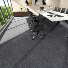 12-Pack Carpet Tiles & Squares (32 Sq Ft) | 20"X20" Commercial Grade with 0.24" 