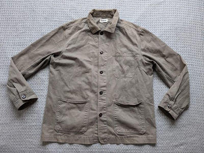 #ad Taylor Stitch Ojai Jacket Mens 44 Olive Green Cotton Chore Coat Workwear Utility $110.49