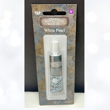 Prima Finnabair METALLIQUE WAX Mixed Media Art Alchemy WHITE PEARL