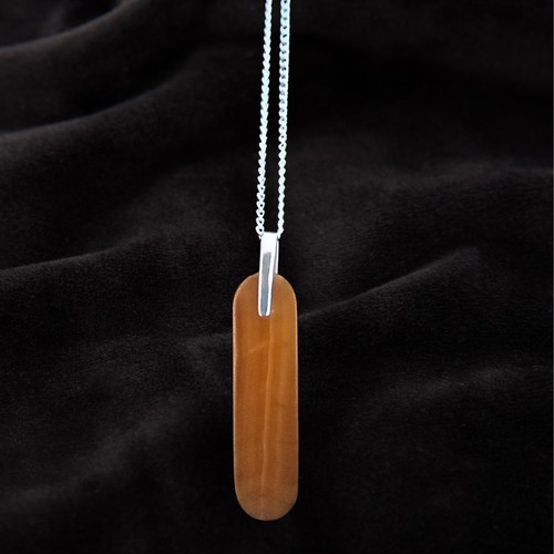 Gorgeous Sterling Silver Tiger's Eye Pendant With Chain 18, 20 Or 24 Inches - Picture 2 of 10