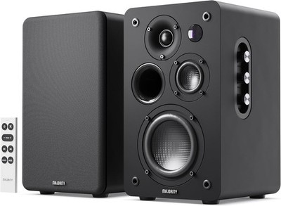 Aktiv Lautsprecher Bluetooth HDMI Phono, Paar Majority D100X Schwarz, GEPRÜFT