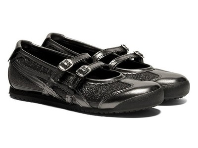 オニツカタイガー メリージェーン MEXICO 66 TGRS 黒 23cm Onitsuka Tiger Mexico 66 TGRS Black Glitter Mary Jane Shoes New w