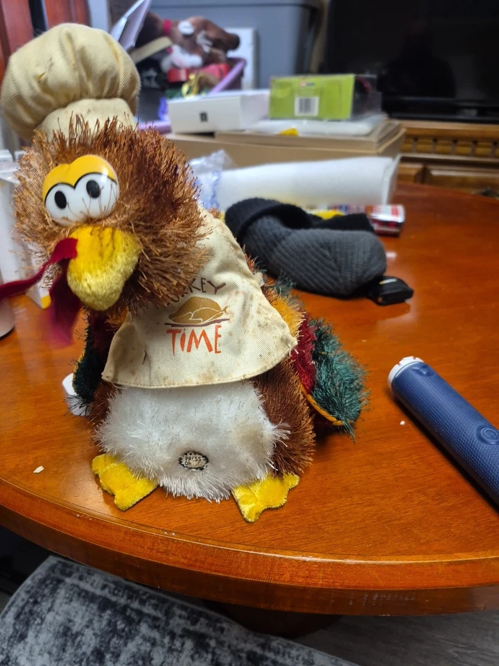 Dan Dee Vintage Turquia Tempo Canta, Danças, Acende Dia de Ação de Graças Testado - Imagem 3 de 4