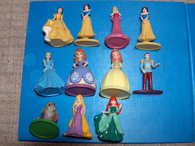 #ad Candyland 10 Disney Princess Parts Cake Toppers Cinderella Candy Land Topper $8.00