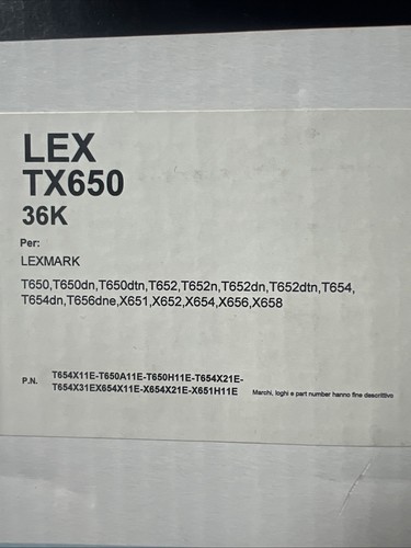 Toner Lexmark TX650 36k Black - Foto 2 di 2
