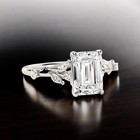 Emerald Cut Diamond Ring 14k White Gold IGI Lab Grown 2.30 Carat   E F VVS  — photo 3
