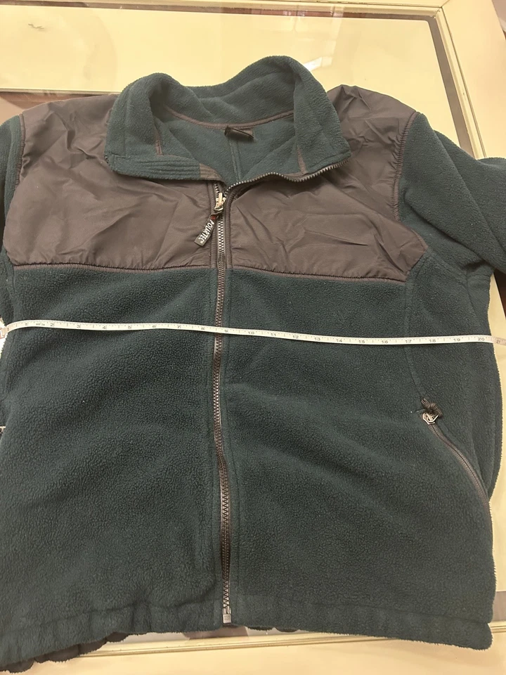 RedHead Men's Size L Fleece Full Zip Jacket Stand Up Collar Green/Grey Polartec - Image 3 of 4