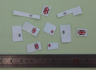 AD Miniature Vehicle 1/43 Flag Decal UK Heco Garage Dioarama