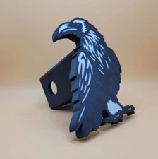 Raven Trailer Hitch Cover. Fits 2" Receiver. Custom Color. Made to Order.