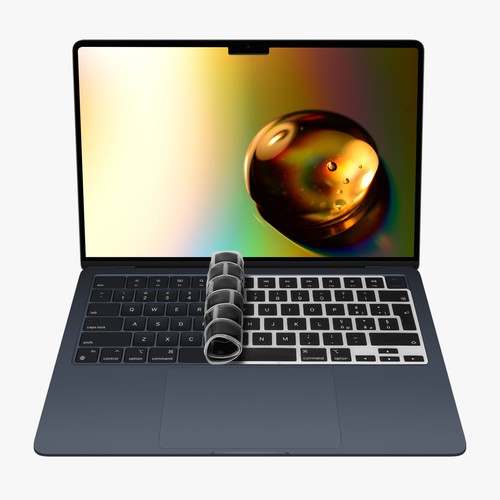 Housse clavier QWERTY italien pour Apple Macbook Air 15 M3 2024 A3114 noir - Photo 2/6