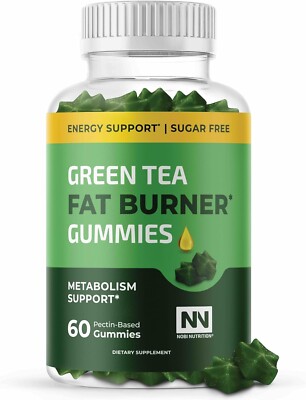 Nobi Nutrition Green Tea Fat Burner Gummies for Weight Loss Metabolism Boost, 60