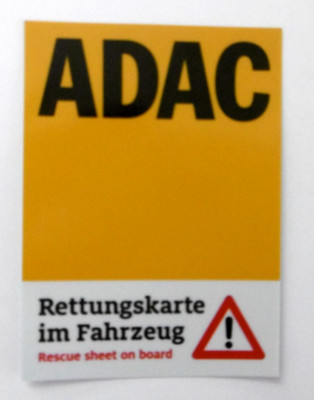 Werbe-Aufkleber ADAC Club Mitglied Plakette Automobilclub 2000er innenklebend