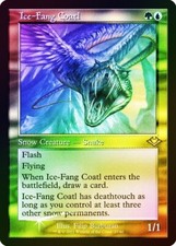 MTG - Ice-Fang Coatl - Etched Foil - Retro Frame - Modern Horizons - Magic