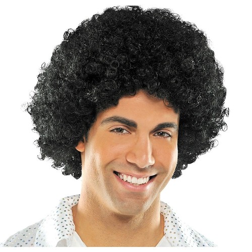 Mens Ladies Funky Afro Wig Adult 1970s 70s Disco Party Curly Costume 70