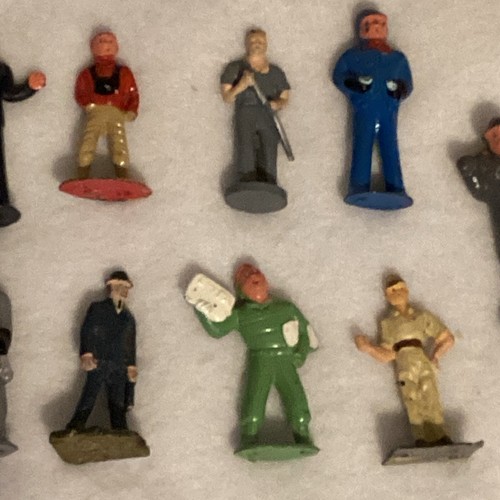 (Lot Of 15)1950s Swedish African Engineers Ltd Mini Lead Figures Labor Set+Hobo - Picture 6 of 8