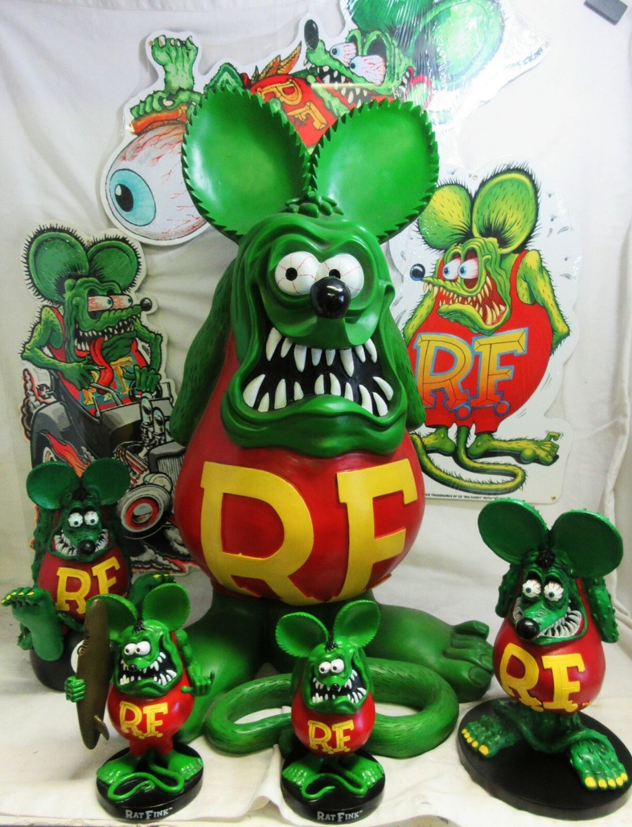 Rat Fink Standing Statue Bank 10