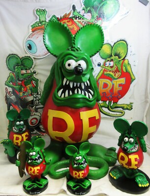 Rat Fink Standing Statue Bank 10