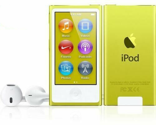 NEW Apple iPod nano 7th Generation 16GB Yellow MD476LL/A -1 Year