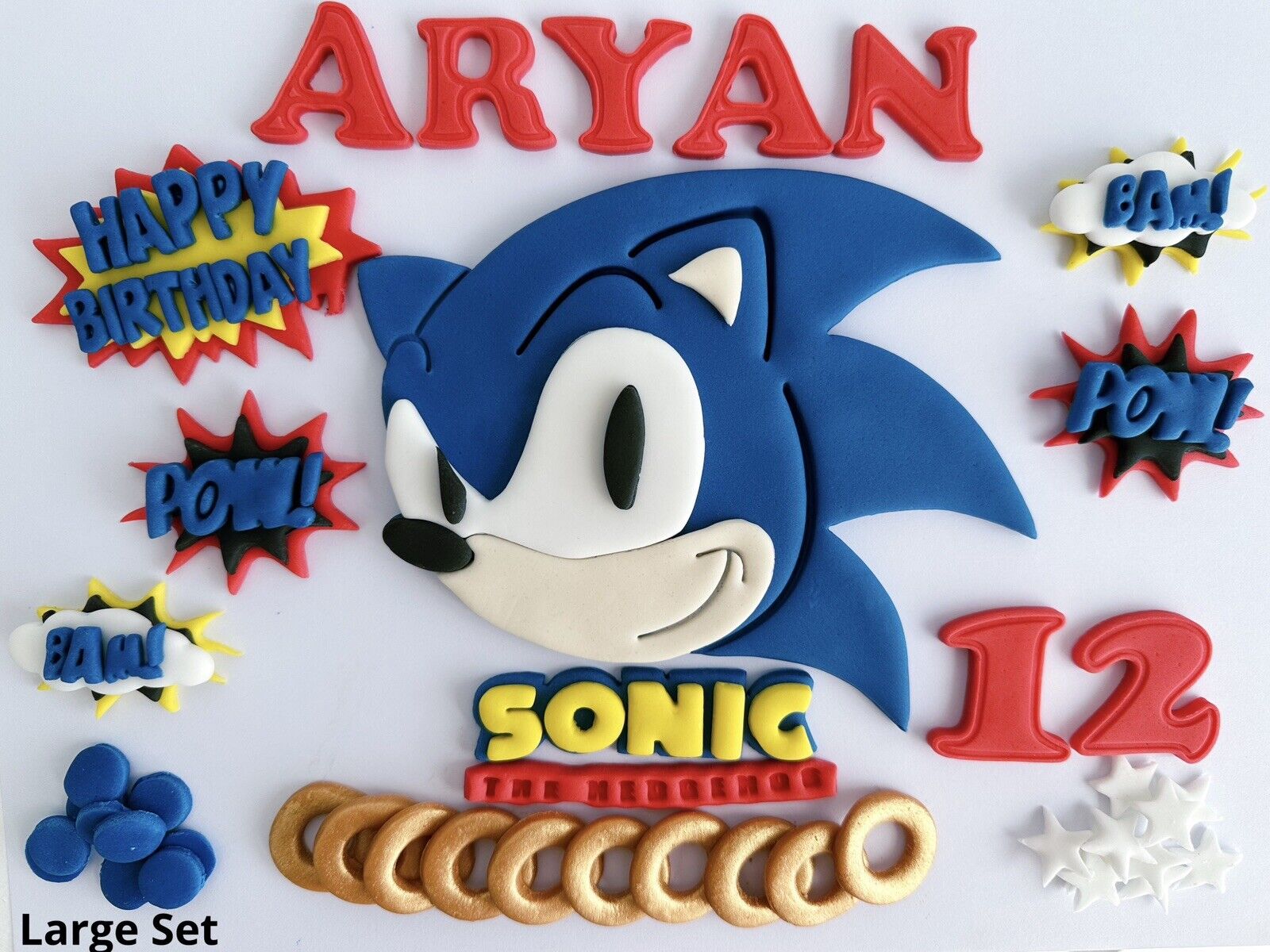 Sonic X Edible Image Cake Topper Personalized Birthday Sheet Decoration  Custom Party Frosting Transfer Fondant