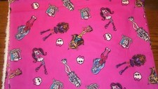 Monster high Blanket Crib toddler bed or 1.5yd fleece lined Free name B4 20th4xm