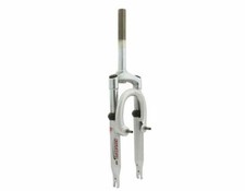 NEW 20" BICYCLE STEEL SUSPENSION 1 INCH THREADED FORK IN SILVER.