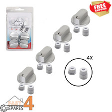 Smeg  Oven Cooker Black Hob Flame Burner Hotplate Contrl Switch Knob 4x