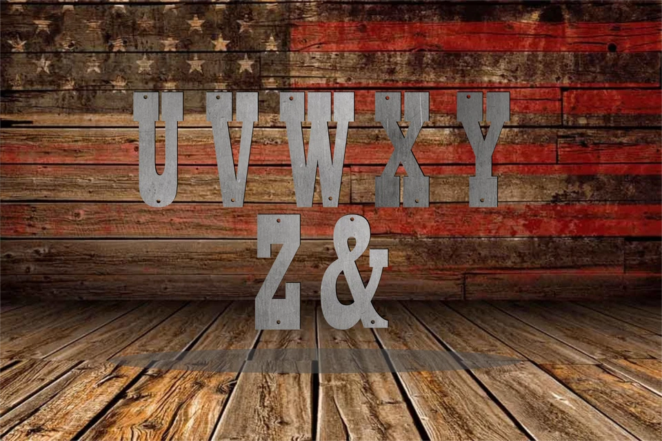 Western Barn Raw Steel Metal Letters & Numbers 6inch Modern Antique Rustic Décor - Image 3 of 4