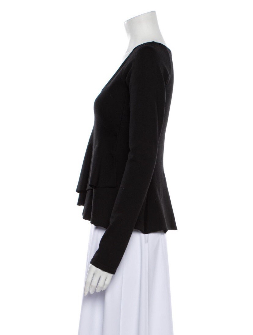 MAGLIONE originale preamato SAINT LAURENT taglia ysl MED lana nera asimmetrica