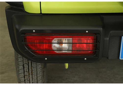 Para Suzuki Jimny JB64 JB74 2019-2021 Hierro Negro Luz Trasera Lámpara Cubierta Protector Borde - Imagen 10 de 12