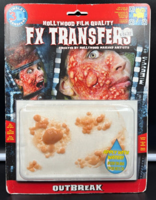 Hollywood Film Quality FX Transfers 3-D OUTBREAK Flesh Pimples Burn Latex-Free