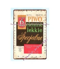 old sign pub cafe Polish beer Okocim Piwo Ciemne Lekkie Specjalne metal tin sign