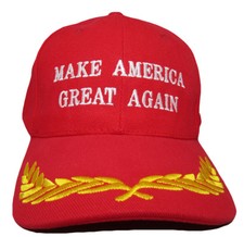 Trump 2024 Make America Great Again Flag Red Trump Embroidered FEATHER Hat Cap