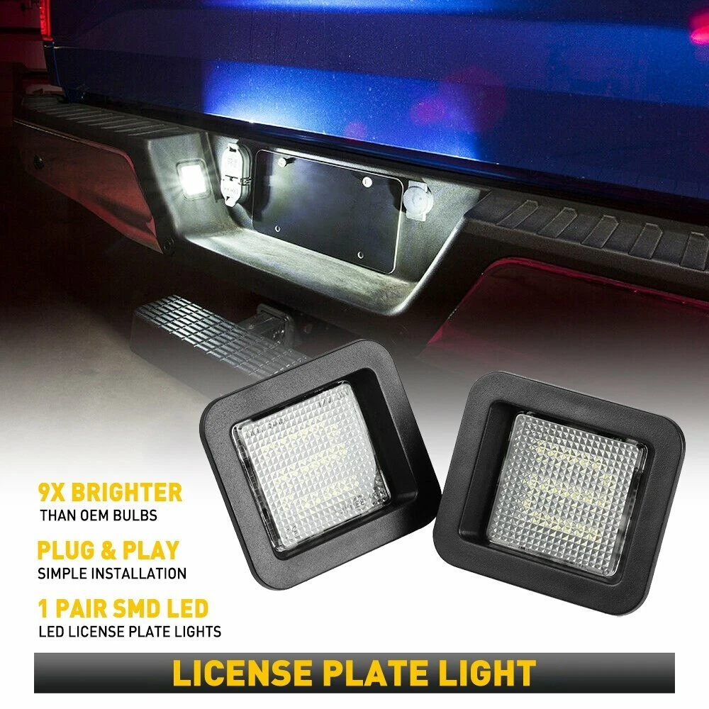 Led Smoke Lens License Plate Rear Bumper Tag Lights 15 21 Ford F