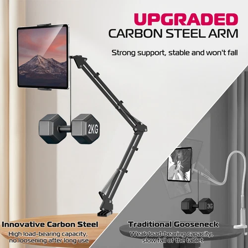 Ulanzi T2 Soporte de brazo largo ajustable de metal para tableta soporte de escritorio para teléfonos iPad - Imagen 2 de 8