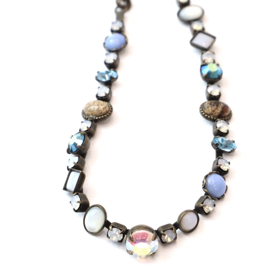 Brazalete Sorrelli AB Aurora Borealis Cristales Vidrio Leche Brillante Raro Clásico Foto 4 de 4