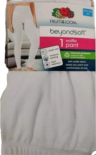 White Waffle Pant Thermal Leggings 3XL 
