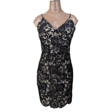 Express 4 Black Lace Spaghetti Strap Lined Cocktail Dress