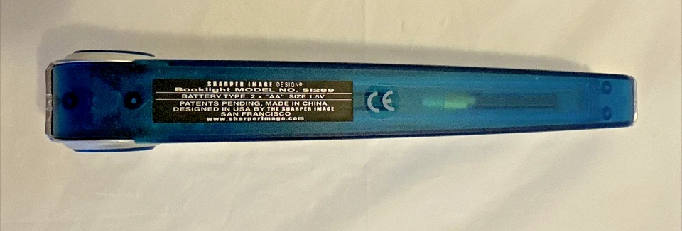 Sharper Image Booklight SI289 Clip On Battery Powered Blue and Silver With Case Foto 4 de 4