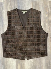 Mosa For Oaktree, Mens Suit Vest, Size XL, Brown