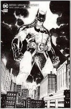 BATMAN GARGOYLE OF GOTHAM #1- 1:25 JIM LEE BW VARIANT- DC BLACK LABEL