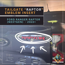 Raptor Tailgate Emblem Inserts Fits 20242025 Ranger Raptor 3-piece Kit 